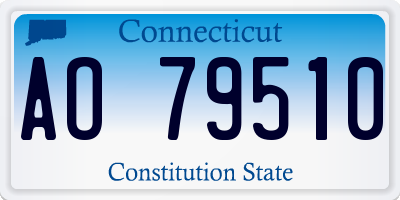 CT license plate AO79510