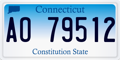 CT license plate AO79512