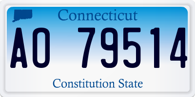 CT license plate AO79514