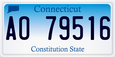 CT license plate AO79516