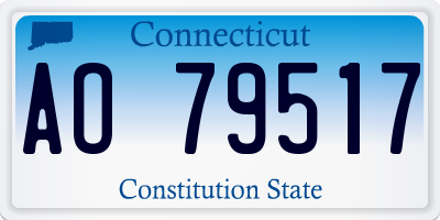 CT license plate AO79517