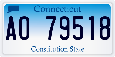 CT license plate AO79518