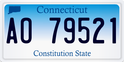 CT license plate AO79521