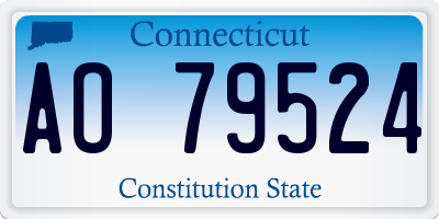 CT license plate AO79524