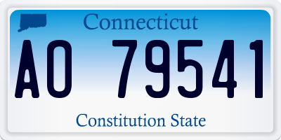 CT license plate AO79541