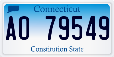 CT license plate AO79549