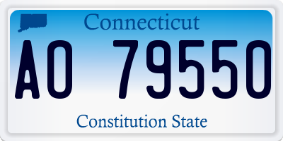 CT license plate AO79550