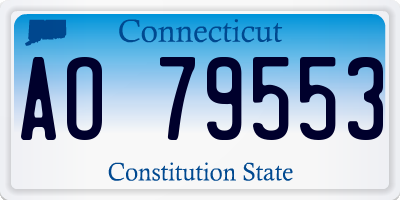 CT license plate AO79553