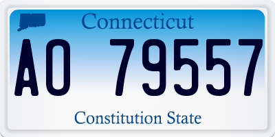 CT license plate AO79557