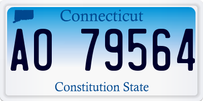 CT license plate AO79564