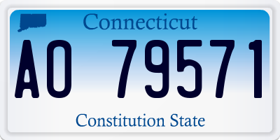 CT license plate AO79571