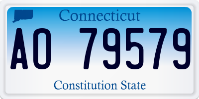 CT license plate AO79579