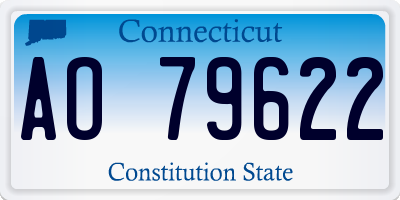 CT license plate AO79622