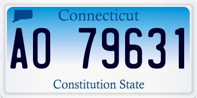 CT license plate AO79631