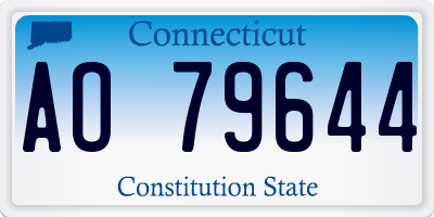 CT license plate AO79644
