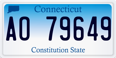 CT license plate AO79649
