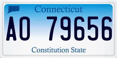 CT license plate AO79656