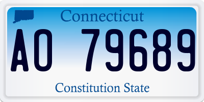 CT license plate AO79689
