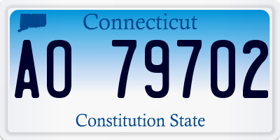 CT license plate AO79702