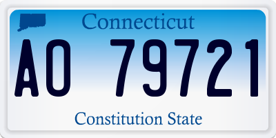 CT license plate AO79721