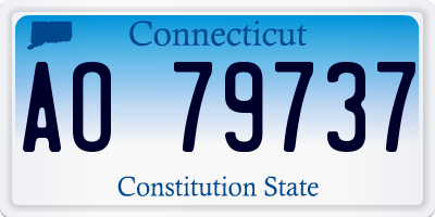 CT license plate AO79737