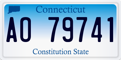 CT license plate AO79741