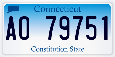 CT license plate AO79751