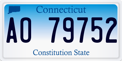 CT license plate AO79752