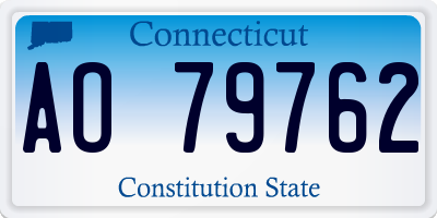 CT license plate AO79762