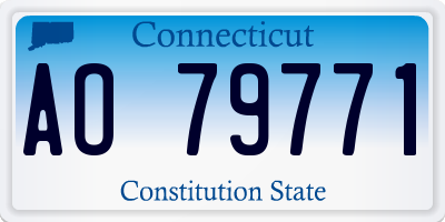 CT license plate AO79771