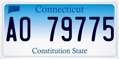 CT license plate AO79775