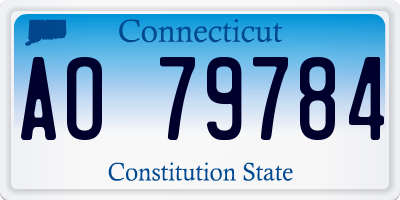 CT license plate AO79784
