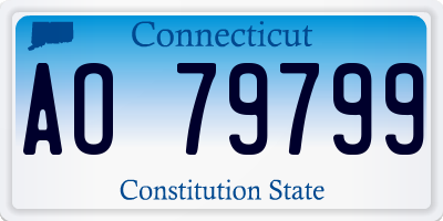 CT license plate AO79799
