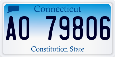 CT license plate AO79806