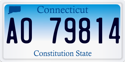 CT license plate AO79814