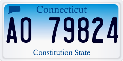 CT license plate AO79824