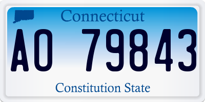 CT license plate AO79843