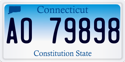 CT license plate AO79898