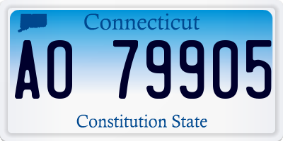 CT license plate AO79905