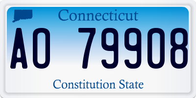 CT license plate AO79908