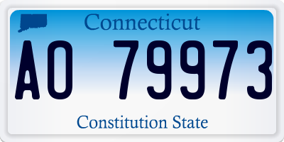 CT license plate AO79973