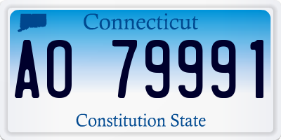 CT license plate AO79991