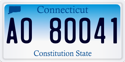 CT license plate AO80041