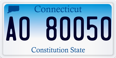 CT license plate AO80050