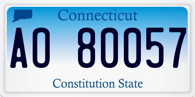 CT license plate AO80057