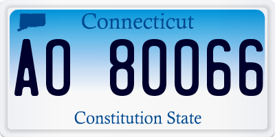 CT license plate AO80066