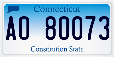 CT license plate AO80073