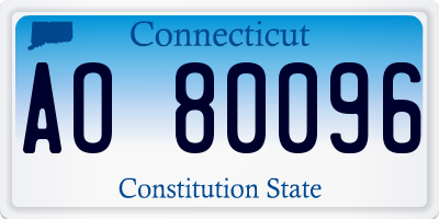 CT license plate AO80096