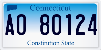 CT license plate AO80124