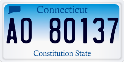 CT license plate AO80137